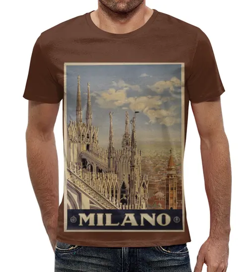 Заказать мужскую футболку в Москве. Футболка с полной запечаткой (мужская) Милан от acidhouses - готовые дизайны и нанесение принтов.