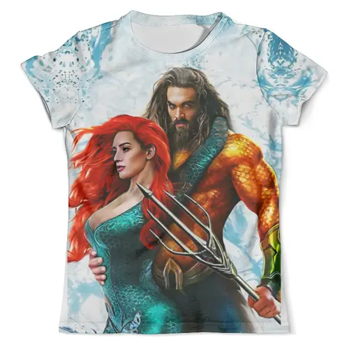 Заказать мужскую футболку в Москве. Футболка с полной запечаткой (мужская) Aquaman   от T-shirt print  - готовые дизайны и нанесение принтов.