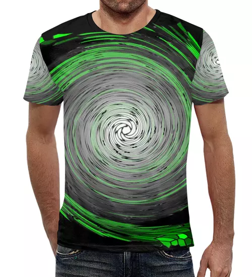 Заказать мужскую футболку в Москве. Футболка с полной запечаткой (мужская) Спиральная галактика от Alexey Evsyunin - готовые дизайны и нанесение принтов.