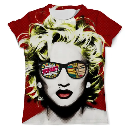 Заказать мужскую футболку в Москве. Футболка с полной запечаткой (мужская) Мадонна от scoopysmith - готовые дизайны и нанесение принтов.