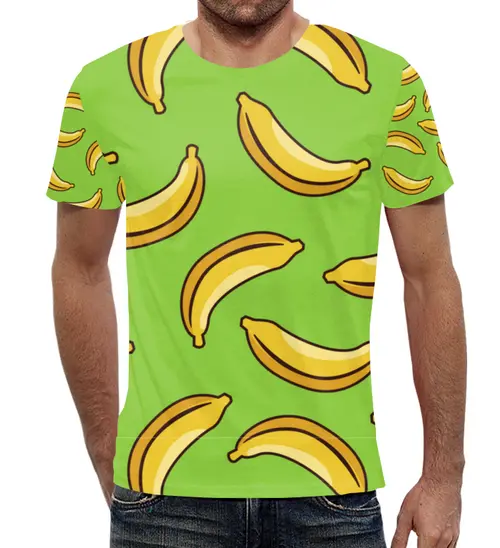 Заказать мужскую футболку в Москве. Футболка с полной запечаткой (мужская) банан от queen  - готовые дизайны и нанесение принтов.