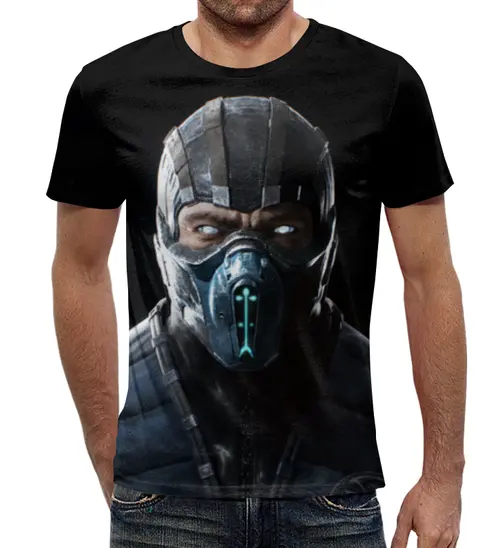 Заказать мужскую футболку в Москве. Футболка с полной запечаткой (мужская) Mortal Kombat от aleks_say - готовые дизайны и нанесение принтов.