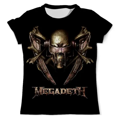 Заказать мужскую футболку в Москве. Футболка с полной запечаткой (мужская) Megadeth Band от Leichenwagen - готовые дизайны и нанесение принтов.
