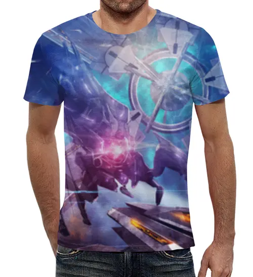 Заказать мужскую футболку в Москве. Футболка с полной запечаткой (мужская) Mass effect от galaxy secret - готовые дизайны и нанесение принтов.