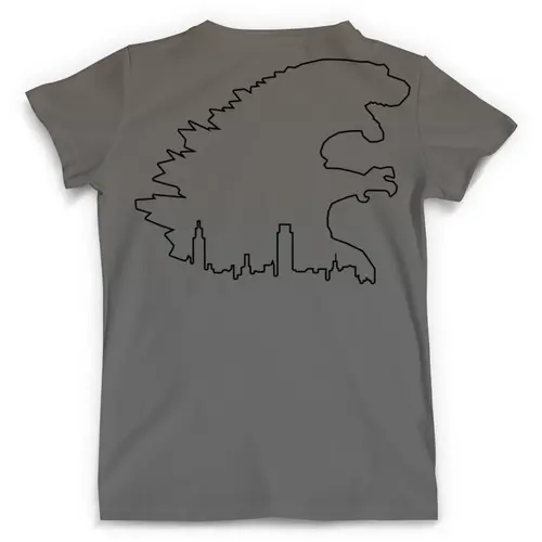 Заказать мужскую футболку в Москве. Футболка с полной запечаткой (мужская) Godzilla от balden - готовые дизайны и нанесение принтов.