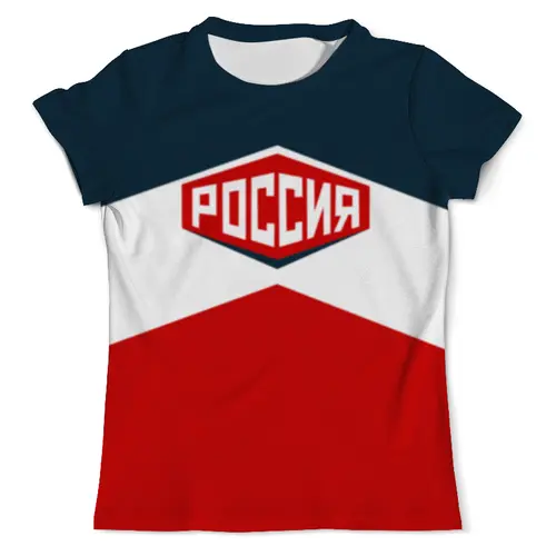 Заказать мужскую футболку в Москве. Футболка с полной запечаткой (мужская) Россия от cherdantcev - готовые дизайны и нанесение принтов.