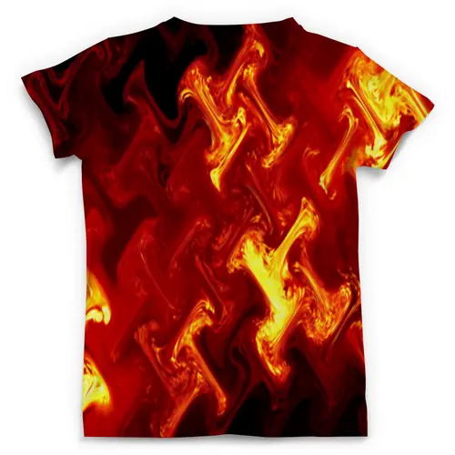 Заказать мужскую футболку в Москве. Футболка с полной запечаткой (мужская) Огненный узор от THE_NISE  - готовые дизайны и нанесение принтов.