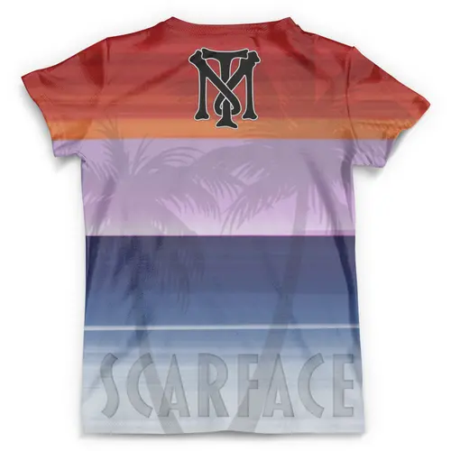Заказать мужскую футболку в Москве. Футболка с полной запечаткой (мужская) Tony Montana - Scarface от balden - готовые дизайны и нанесение принтов.