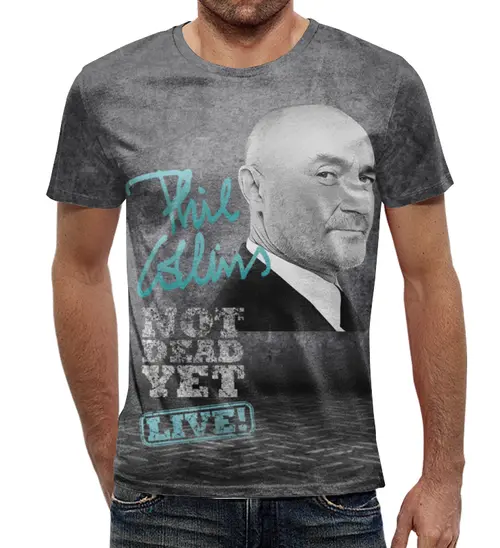 Заказать мужскую футболку в Москве. Футболка с полной запечаткой (мужская)  Phil Collins (1) от T-shirt print  - готовые дизайны и нанесение принтов.
