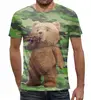 Заказать мужскую футболку в Москве. Футболка с полной запечаткой (мужская) Bear Ted от balden - готовые дизайны и нанесение принтов.