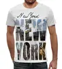Заказать мужскую футболку в Москве. Футболка с полной запечаткой (мужская) NEW YORK от gent777 - готовые дизайны и нанесение принтов.