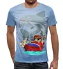 Заказать мужскую футболку в Москве. Футболка с полной запечаткой (мужская) Рыбалка        от T-shirt print  - готовые дизайны и нанесение принтов.