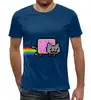 Заказать мужскую футболку в Москве. Футболка с полной запечаткой (мужская) Nyan Cat от karbafoss - готовые дизайны и нанесение принтов.