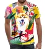 Заказать мужскую футболку в Москве. Футболка с полной запечаткой (мужская)  Собачка  от THE_NISE  - готовые дизайны и нанесение принтов.