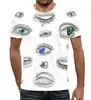 Заказать мужскую футболку в Москве. Футболка с полной запечаткой (мужская) Глаза в глаза от t_interior@mail.ru - готовые дизайны и нанесение принтов.