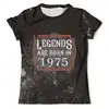 Заказать мужскую футболку в Москве. Футболка с полной запечаткой (мужская) Legends Are Born In 1975 от tutik_mutik@mail.ru - готовые дизайны и нанесение принтов.
