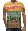 Заказать мужскую футболку в Москве. Футболка с полной запечаткой (мужская) Zombie от T-shirt print  - готовые дизайны и нанесение принтов.