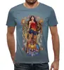 Заказать мужскую футболку в Москве. Футболка с полной запечаткой (мужская) Wonder Woman от ПРИНТЫ ПЕЧАТЬ  - готовые дизайны и нанесение принтов.