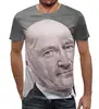 Заказать мужскую футболку в Москве. Футболка с полной запечаткой (мужская)  Phil Collins   от T-shirt print  - готовые дизайны и нанесение принтов.