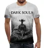 Заказать мужскую футболку в Москве. Футболка с полной запечаткой (мужская) Dark Souls от geekbox - готовые дизайны и нанесение принтов.
