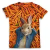 Заказать мужскую футболку в Москве. Футболка с полной запечаткой (мужская) Кролик Питер от skynatural - готовые дизайны и нанесение принтов.
