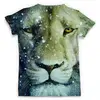 Заказать мужскую футболку в Москве. Футболка с полной запечаткой (мужская) Снежный Лев от skynatural - готовые дизайны и нанесение принтов.