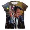 Заказать мужскую футболку в Москве. Футболка с полной запечаткой (мужская) Quentin Tarantino от balden - готовые дизайны и нанесение принтов.