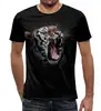 Заказать мужскую футболку в Москве. Футболка с полной запечаткой (мужская) Ревущий тигр от advai - готовые дизайны и нанесение принтов.