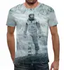 Заказать мужскую футболку в Москве. Футболка с полной запечаткой (мужская) Interstellar от skynatural - готовые дизайны и нанесение принтов.
