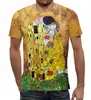 Заказать мужскую футболку в Москве. Футболка с полной запечаткой (мужская)  Поцелуй(Gustav Klimt) от balden - готовые дизайны и нанесение принтов.