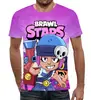 Заказать мужскую футболку в Москве. Футболка с полной запечаткой (мужская) BRAWL STARS PENNY  от geekbox - готовые дизайны и нанесение принтов.