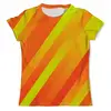 Заказать мужскую футболку в Москве. Футболка с полной запечаткой (мужская) Желто-оранжевые линии от THE_NISE  - готовые дизайны и нанесение принтов.