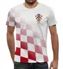 Заказать мужскую футболку в Москве. Футболка с полной запечаткой (мужская) Сборная Хорватии от geekbox - готовые дизайны и нанесение принтов.