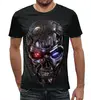 Заказать мужскую футболку в Москве. Футболка с полной запечаткой (мужская) Terminator Design от balden - готовые дизайны и нанесение принтов.