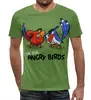 Заказать мужскую футболку в Москве. Футболка с полной запечаткой (мужская) The real Angry Birds от T-shirt print  - готовые дизайны и нанесение принтов.