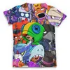 Заказать мужскую футболку в Москве. Футболка с полной запечаткой (мужская) BRAWL STARS от geekbox - готовые дизайны и нанесение принтов.
