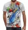 Заказать мужскую футболку в Москве. Футболка с полной запечаткой (мужская) Китайский карп 2 от Виктор Гришин - готовые дизайны и нанесение принтов.
