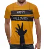 Заказать мужскую футболку в Москве. Футболка с полной запечаткой (мужская) HAPPY HALLOWEEN от CoolDesign - готовые дизайны и нанесение принтов.