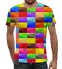 Заказать мужскую футболку в Москве. Футболка с полной запечаткой (мужская) Цветные кубики от THE_NISE  - готовые дизайны и нанесение принтов.
