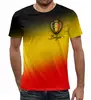 Заказать мужскую футболку в Москве. Футболка с полной запечаткой (мужская) Сборная Бельгии от geekbox - готовые дизайны и нанесение принтов.