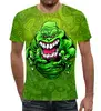 Заказать мужскую футболку в Москве. Футболка с полной запечаткой (мужская) Green Slime от balden - готовые дизайны и нанесение принтов.