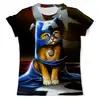 Заказать мужскую футболку в Москве. Футболка с полной запечаткой (мужская) Котик супергерой от T-shirt print  - готовые дизайны и нанесение принтов.