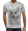 Заказать мужскую футболку в Москве. Футболка с полной запечаткой (мужская) Грозный кот от weeert - готовые дизайны и нанесение принтов.