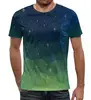 Заказать мужскую футболку в Москве. Футболка с полной запечаткой (мужская) Green Polygon от THE_NISE  - готовые дизайны и нанесение принтов.