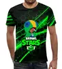 Заказать мужскую футболку в Москве. Футболка с полной запечаткой (мужская) BRAWL STARS LEON (Z) от DeFive  - готовые дизайны и нанесение принтов.