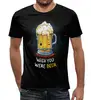 Заказать мужскую футболку в Москве. Футболка с полной запечаткой (мужская) Пиво    от ПРИНТЫ ПЕЧАТЬ  - готовые дизайны и нанесение принтов.