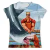 Заказать мужскую футболку в Москве. Футболка с полной запечаткой (мужская) Duke Nukem&Shark от balden - готовые дизайны и нанесение принтов.