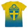 Заказать мужскую футболку в Москве. Футболка с полной запечаткой (мужская) Сборная Швеции от geekbox - готовые дизайны и нанесение принтов.