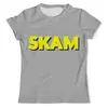 Заказать мужскую футболку в Москве. Футболка с полной запечаткой (мужская) Skam стыд от denis01001 - готовые дизайны и нанесение принтов.
