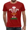 Заказать мужскую футболку в Москве. Футболка с полной запечаткой (мужская) Уэльс регби  от rugby - готовые дизайны и нанесение принтов.